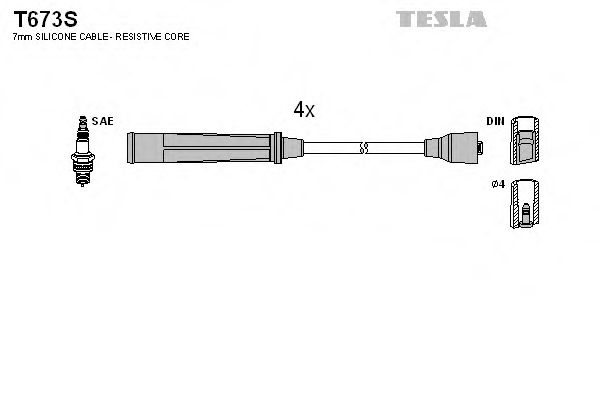 T673S TESLA Ignition Cable Kit