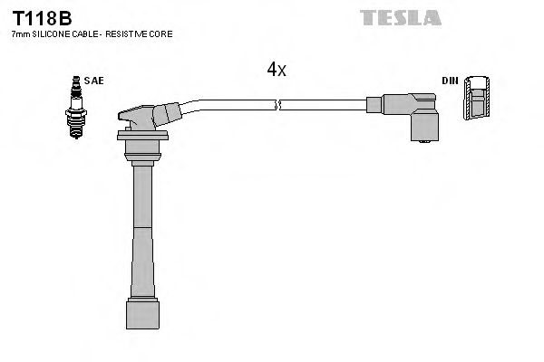 T118B TESLA Ignition Cable Kit