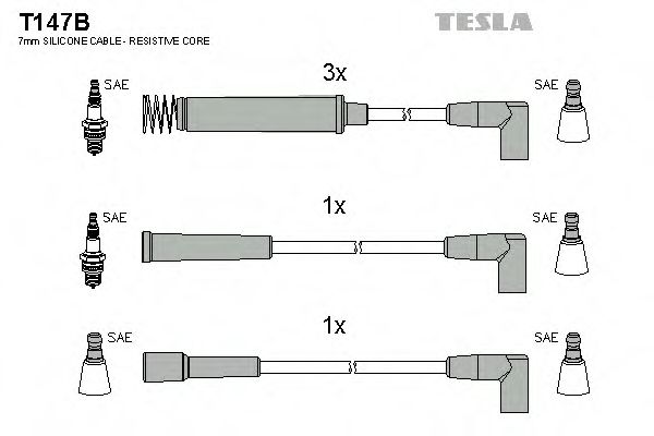 T147B TESLA Ignition Cable Kit