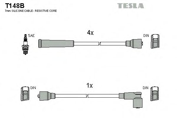 T148B TESLA Ignition Cable Kit