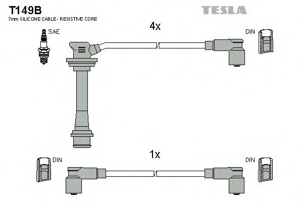 T149B TESLA Ignition Cable Kit