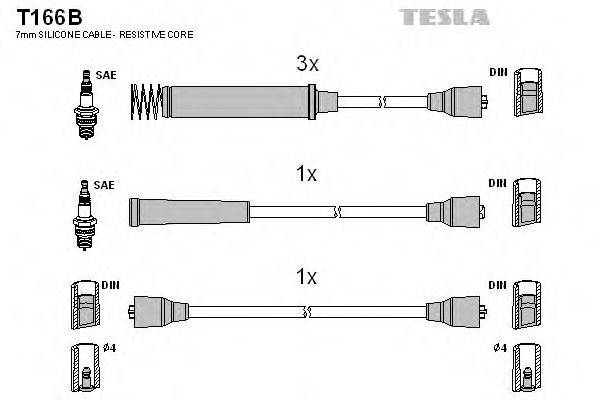 T166B TESLA Ignition Cable Kit
