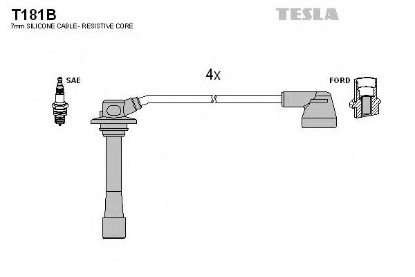 T181B TESLA Ignition Cable Kit