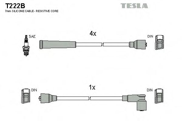 T222B TESLA Ignition Cable Kit