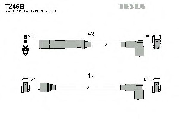 T246B TESLA Ignition Cable Kit