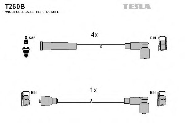 T260B TESLA Ignition Cable Kit