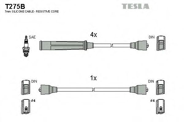 T275B TESLA Ignition Cable Kit
