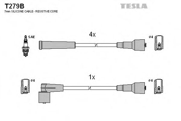 T279B TESLA Ignition Cable Kit