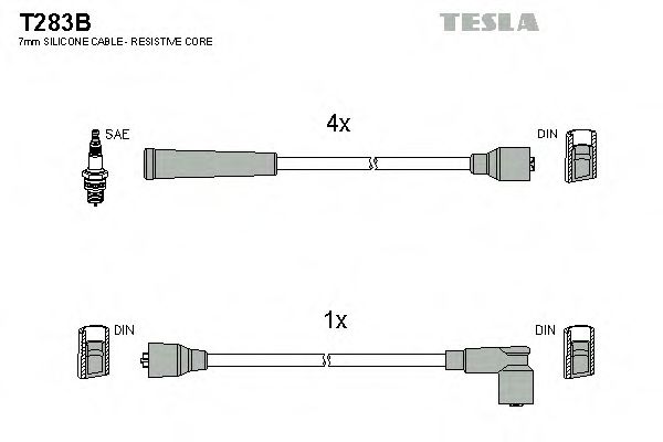 T283B TESLA Ignition Cable Kit