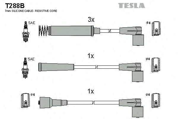 T288B TESLA Ignition Cable Kit