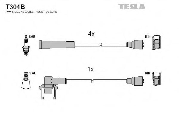 T304B TESLA Ignition Cable Kit