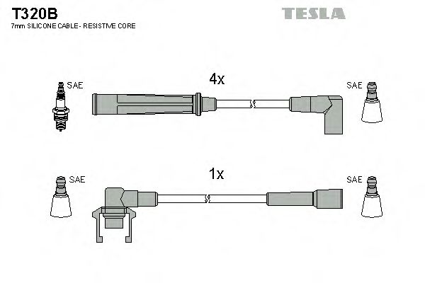 T320B TESLA Ignition Cable Kit