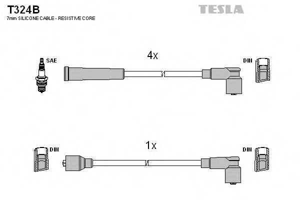 T324B TESLA Ignition Cable Kit
