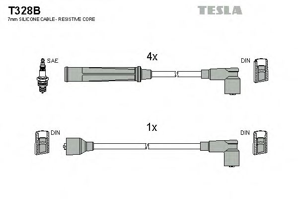 T328B TESLA Ignition Cable Kit