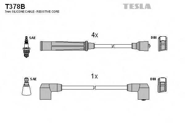 T378B TESLA Ignition Cable Kit