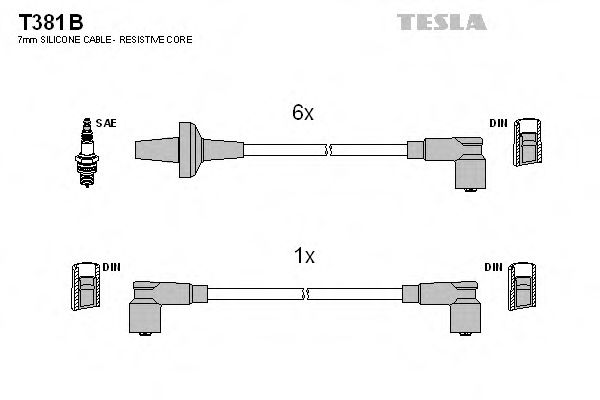 T381B TESLA Ignition Cable Kit