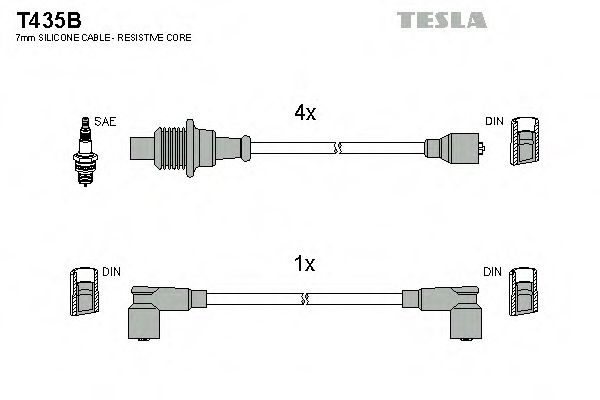 T435B TESLA Ignition Cable Kit