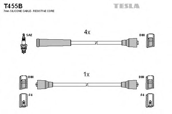 T455B TESLA Ignition Cable Kit