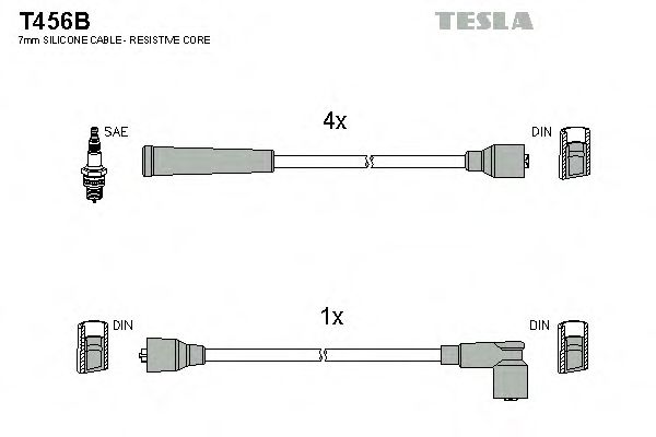 T456B TESLA Ignition Cable Kit