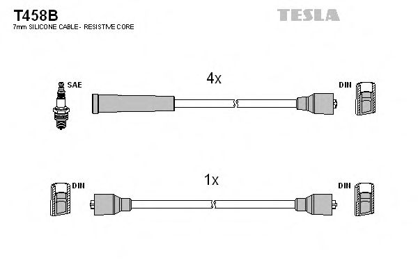T458B TESLA Ignition Cable Kit
