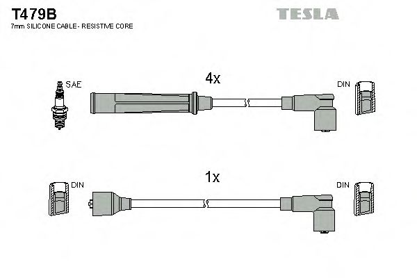 T479B TESLA Ignition Cable Kit