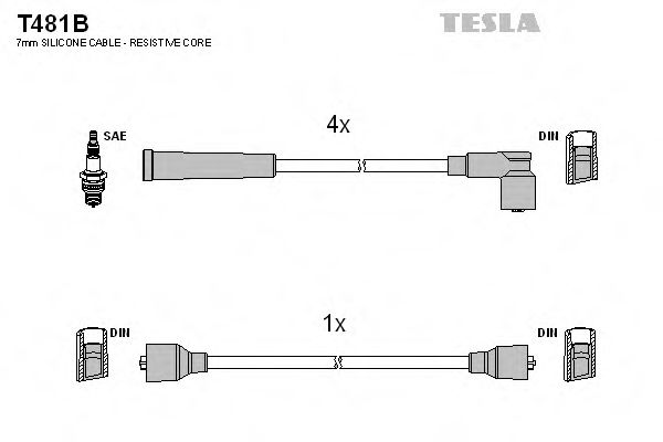 T481B TESLA Ignition Cable Kit