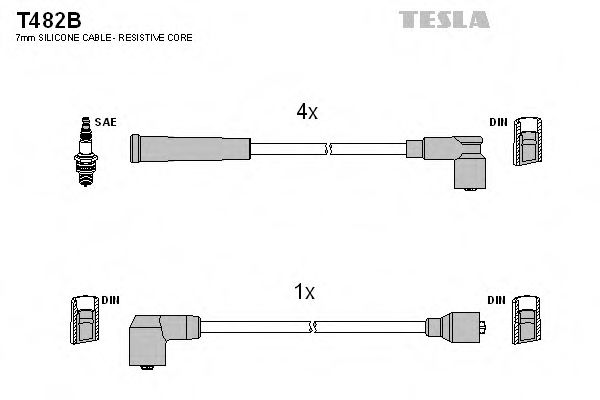 T482B TESLA Ignition Cable Kit