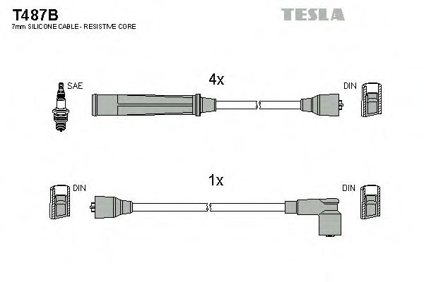 T487B TESLA Ignition Cable Kit