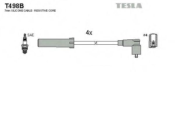 T498B TESLA Ignition System Ignition Cable Kit