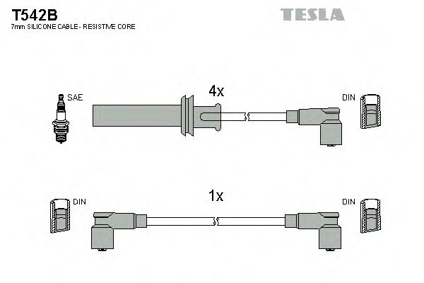 T542B TESLA Ignition Cable Kit