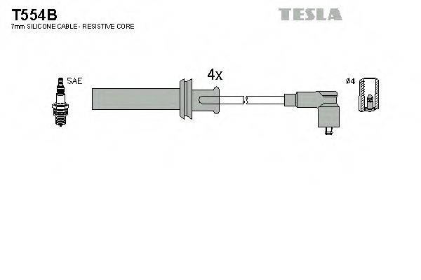 T554B TESLA Ignition Cable Kit