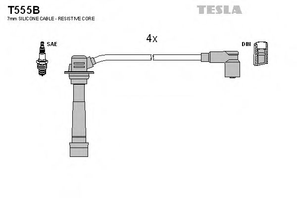 T555B TESLA Ignition Cable Kit