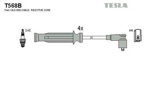 T568B TESLA Ignition Cable Kit