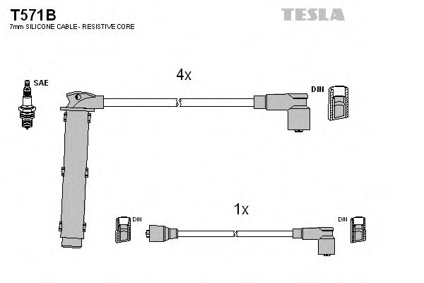 T571B TESLA Ignition Cable Kit