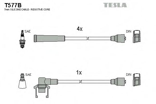 T577B TESLA Ignition Cable Kit