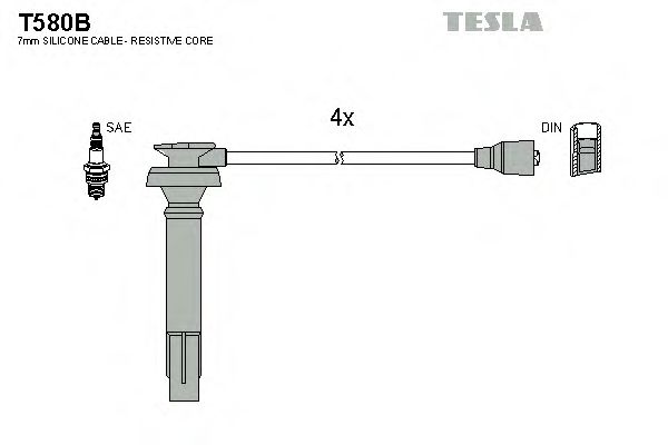 T580B TESLA Ignition Cable Kit