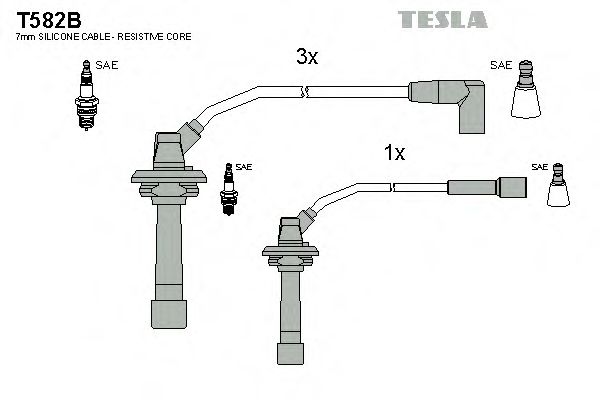 T582B TESLA Ignition Cable Kit