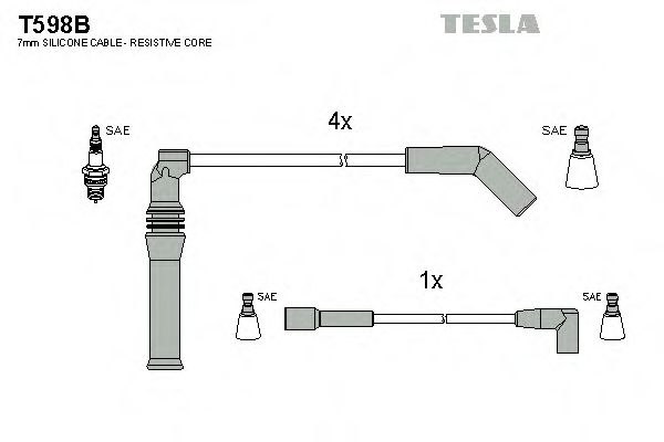 T598B TESLA Ignition Cable Kit