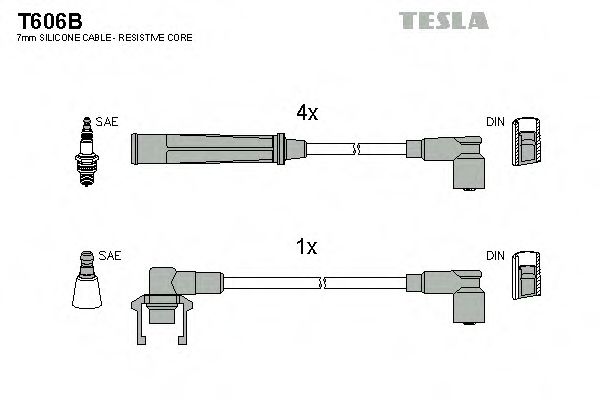 T606B TESLA Ignition Cable Kit