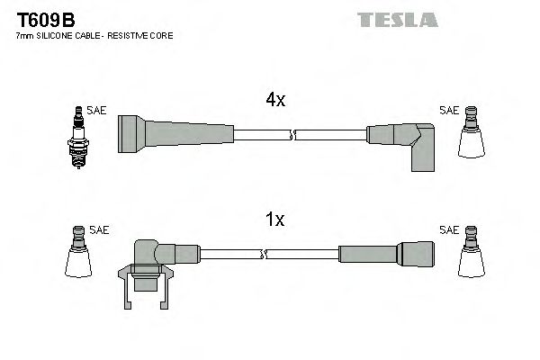 T609B TESLA Ignition Cable Kit