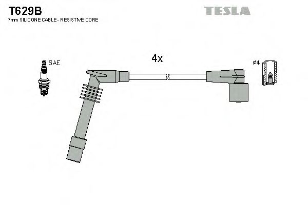 T629B TESLA Ignition Cable Kit