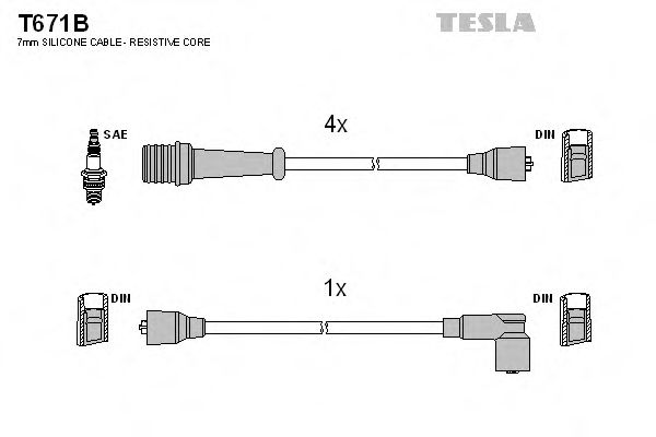 T671B TESLA Ignition Cable Kit