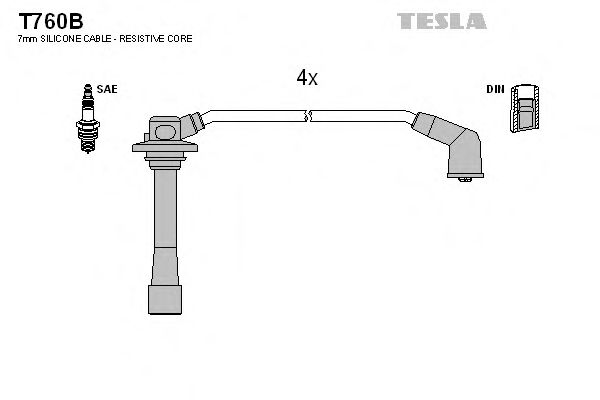 T760B TESLA Ignition Cable Kit