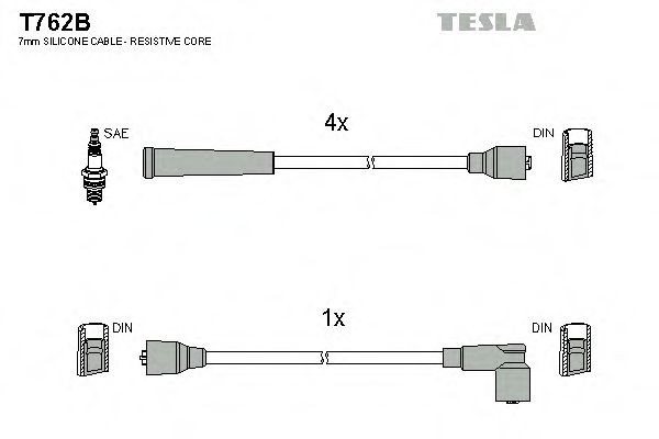 T762B TESLA Ignition Cable Kit
