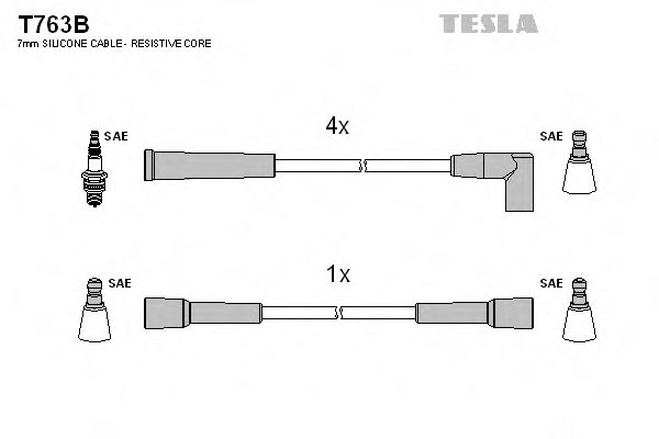 T763B TESLA Ignition Cable Kit