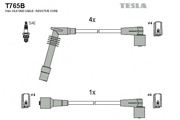 T765B TESLA Ignition Cable Kit