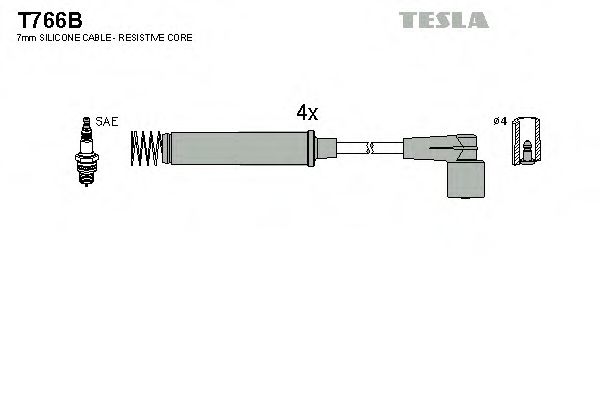 T766B TESLA Ignition Cable Kit
