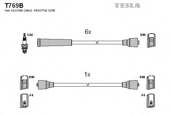 T769B TESLA Ignition Cable Kit