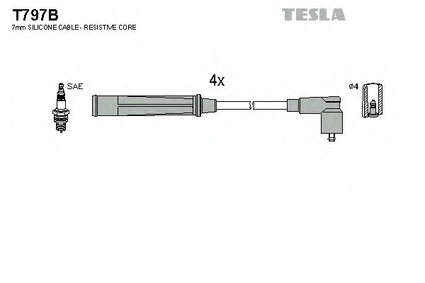 T797B TESLA Ignition Cable Kit