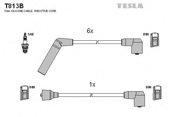 T813B TESLA Ignition Cable Kit